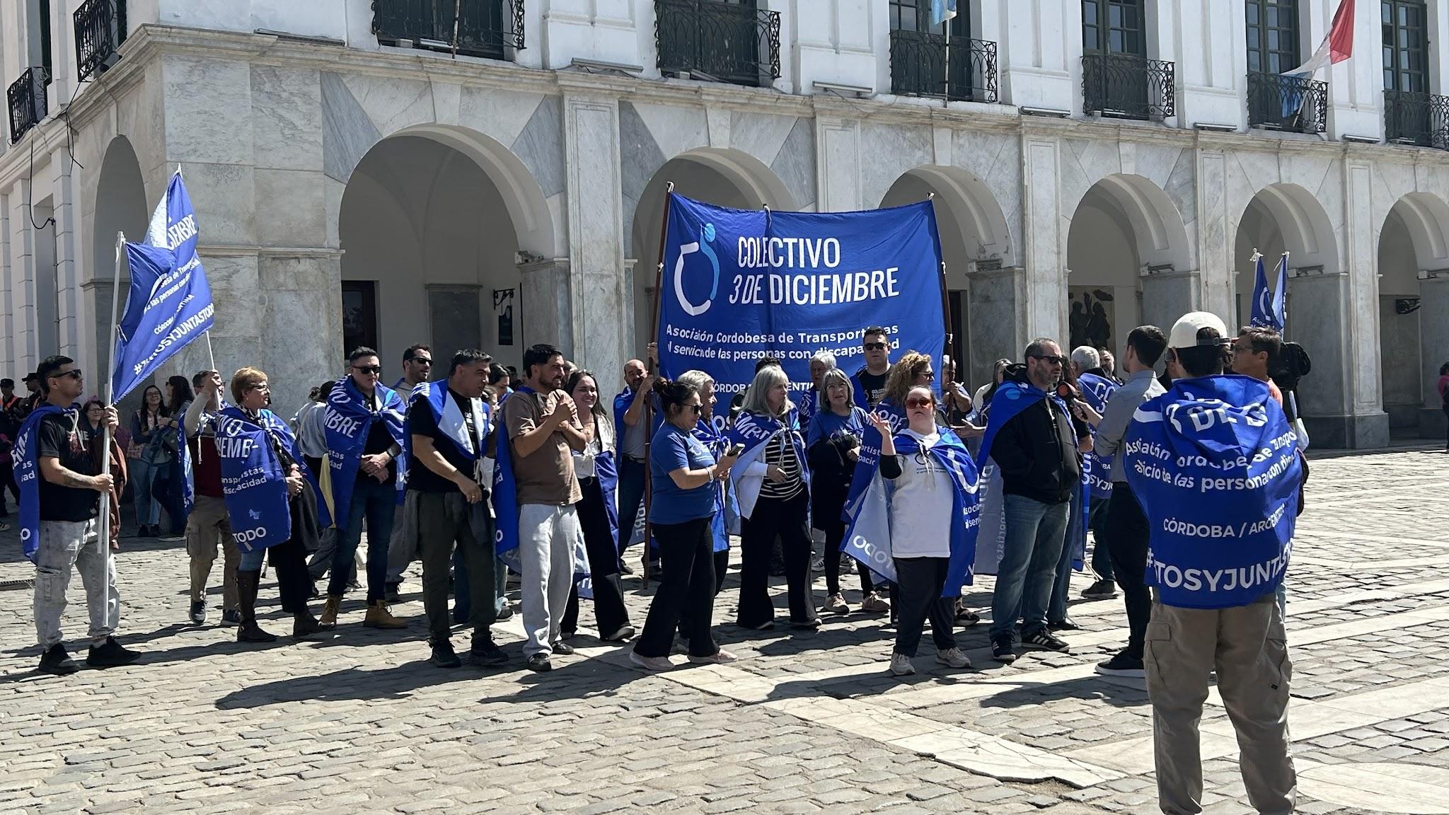 El Colectivo 3 de diciembre en la marcha